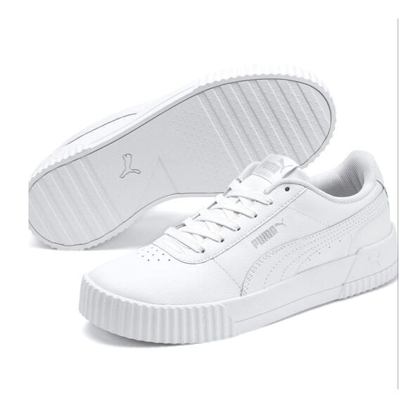 PUMA Carina Leather Sneaker, MISMATCHED SIZING Left 9 / Right 8.5 New with Tag - Picture 1 of 15